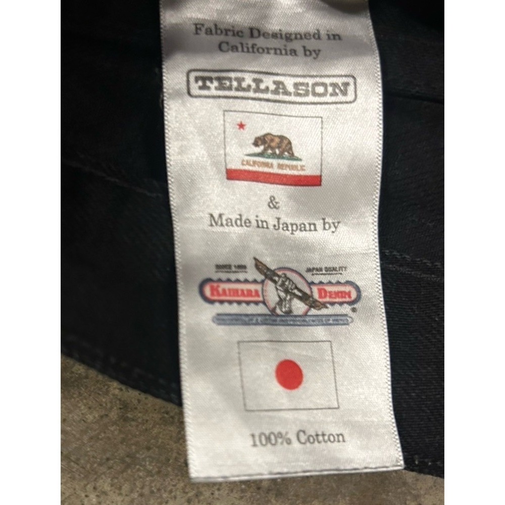 Tellason Ladbroke Grove Slim Tapered Black Selvedge Denim Made In USA 31 - Picture 6 of 14